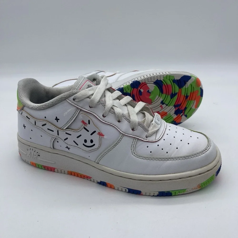 Nike Air Force 1 LV8 Low GS Youth Size 5.5Y Shoes DV1366-111 'Kids Drawing'